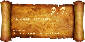 Palcsek Tirzusz névjegykártya